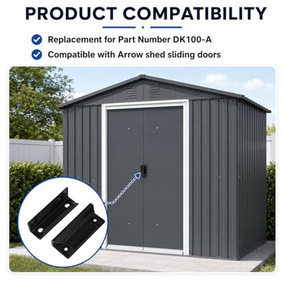 DK100-A Shed Door Tune-Up Kit for Arrow Shed Sliding Doors, Black - color: Black