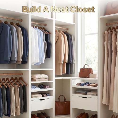 HOUSE DAY Premium Wooden Hangers 30 Pack, 17.5" Smooth Wood Clothes Hangers - size: 30 Pack