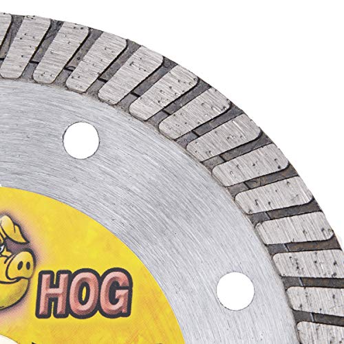 Delta Diamond Boss Hog 5 Inch 3 Pack Turbo Premium Diamond Blade for Masonry, Brick, Block, Pavers, Concrete, Stone, Wet/Dry Cutting, Continuous Rim (5" 3 Pack) - size: 5 Inch 3 Pack
