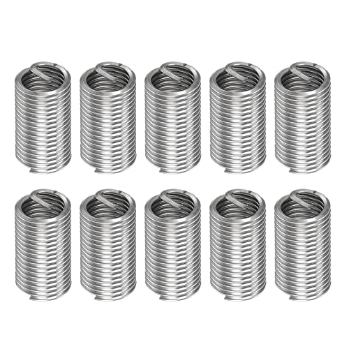 HARFINGTON 10pcs Wire Thread Inserts M12 x 1.75 3D 304 Stainless Steel - size: M12 x 1.75