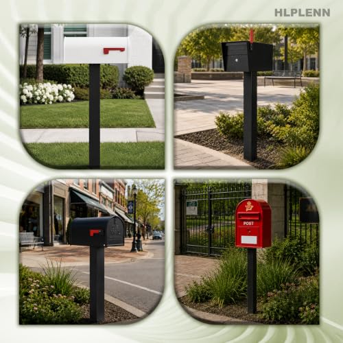 53" Galvanized Steel Mailbox Post, Rustproof 4x4 In-Ground Mount