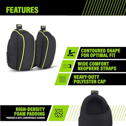 AWP Flooring Knee Pads, One Size, 1 Pair, Black - size: 1 Pair, style: Pro Flooring Knee Pads