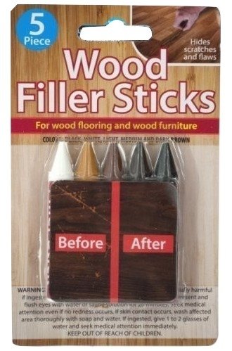 Handy Housewares 5 Piece Wood Filler Sticks - Repair and Restore Scratches on Wood Flooring and Furniture (3 Sets) - size: 3 sets