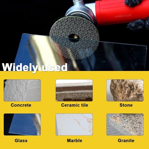 Electroplated Diamond Sanding Paper Sheet Pad,60Grit 4inch 100mm Grinding Sandpaper Pad Hook and Loop Backing for Metal Glass Porcelain Ceramic Hand Polishing & Trimming (1 Piece) - size: 4inch 100mm, style: 60Grit 1Piece
