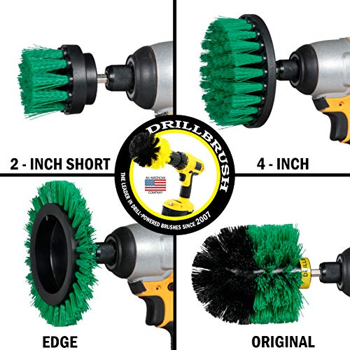 Drillbrush Green - Drill Power Kitchen Scrub Brush Kit - color: Green