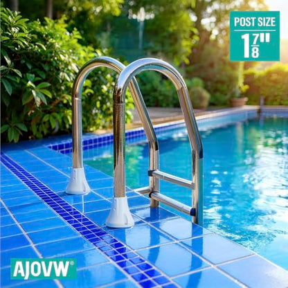 1 7/8" Pool Ladder Flange, Cast Aluminum Pool Deck Anchor Flange, 2 Pack - size: 1 7/8''