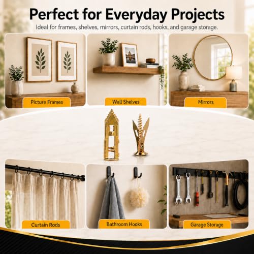 Jyphorixal 120 PCS Self Drilling Drywall Anchors with Screws Kit, Heavy Duty Metal Wall Anchors for Drywall, Sheetrock Anchors 0.47x1.57inch with Screws, No Drill Dry Wall Anchors and Screws Kit - size: Yellow 120Pcs 0.47X1.57inch
