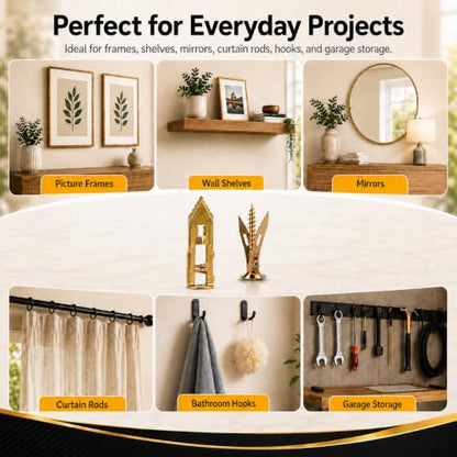 Jyphorixal 120 PCS Self Drilling Drywall Anchors with Screws Kit, Heavy Duty Metal Wall Anchors for Drywall, Sheetrock Anchors 0.47x1.57inch with Screws, No Drill Dry Wall Anchors and Screws Kit - size: Yellow 120Pcs 0.47X1.57inch