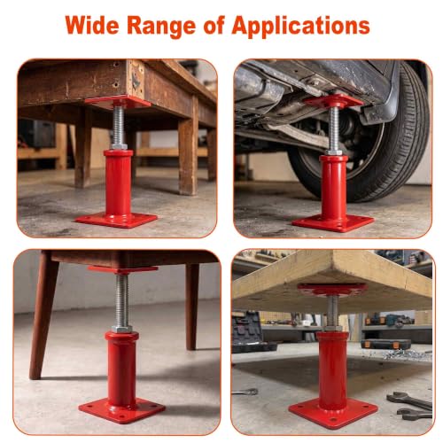 Floor Jacks for House Leveling 4 Pack, 7" - 11" Height Range - size: 7'' - 11'' (4 pcs)