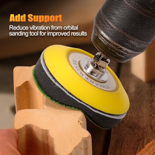 POLIWELL 12 Pack 3 Inch 75mm Foam Buffing Interface Pad