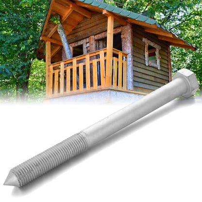 1 Pc Treehouse Lag Bolt Hot Dip Galvanized Hex Head Lag Screws for Treehouse Brackets Hardware Deck Construction Wood Framing Heavy Duty (1.25 x 15 Inch) - size: 1.25 x 15 inch