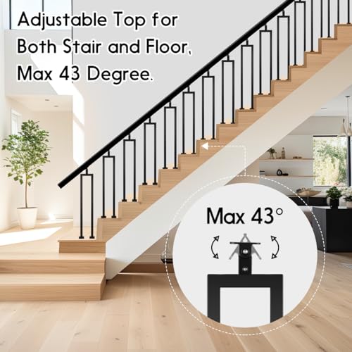 LukLoy 12 Pack U Shape 36" Stair Balusters with Adjustable Top Bracket - size: 36"