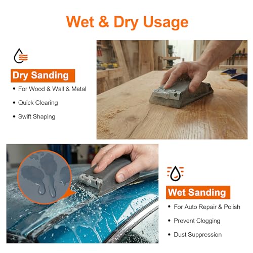 KENDO 65pcs Wet & Dry Sandpaper, 40 to 600 Grit - style: WDS-65PC