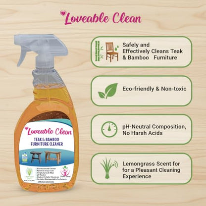 EcoDecors Teak Oil & Wood Cleaner Kit, 24 oz Teak Care & Protect Set - style: Teak Oil- Cleaner Combo