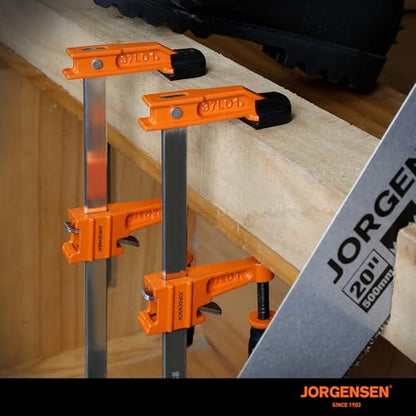 Jorgensen 2-Pack Steel Bar Clamp Set, Light Duty F-Clamp, 8-Inch & 12-Inch - size: 8 Inch & 12 Inch Light Duty