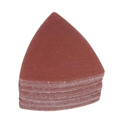 HARFINGTON 60pcs Triangular Hook & Loop Sandpapers 180 Grits 3-1/8" Aluminum Oxide Sanding Pads Random Orbital Mouse Detail Sander Papers Oscillating Multi Tool Sheets - size: 180 Grits