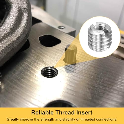 HARFINGTON 20pcs Thread Repair Inserts M6 x 1 Male to M3 x 0.5 Female Thread 6mm Long Stainless Steel Reducing Nuts Metric Self Tapping Sleeves Threaded Reducer Industrial Fasteners - size: M6 x 1 Male to M3 x 0.5 Female x 6mm