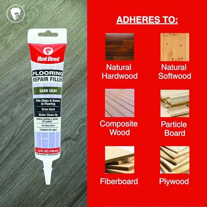 Red Devil 056055 Flooring Repair Filler, 5 oz., Dark Gray, 1 Pack - color: Dark Gray, size: Pack of 1