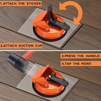 REXBETI Floor Gap Fixer Tool, Plank Gap Repair Kit, Heavy Duty Suction Cup - size: 3
