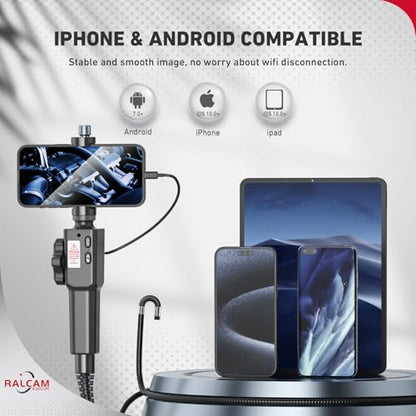 Ralcam Two-Way Articulating Borescope for iPhone&Android - size: 0.33-3.3FT