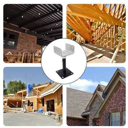 2 Pack U-Shaped Floor Jack for 4x2, 4x4, 4x6 Joists - Adjustable Steel Telepost with U-Head, Mini Screw Jack, Post Jack.6-9 Inch Adjustment Range. - size: 6-9