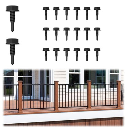20 Pack Galvanized Steel Screws for Modular Deck Railing Kit - color: The Screws-20pcs