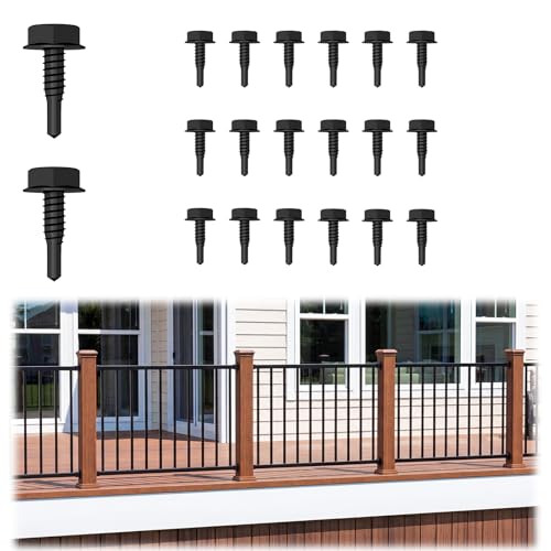 20 Pack Galvanized Steel Screws for Modular Deck Railing Kit - color: The Screws-20pcs
