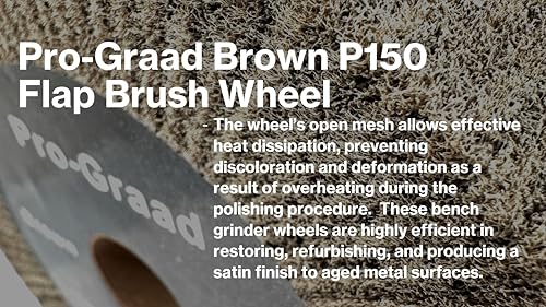 Cut & Polish Flap Brush Wheel 8" x 2", P150 Brown, 1 Pack - style: 8" x 2" x 1-1/4" Brown