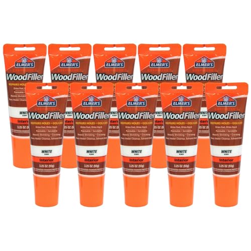Elmer's E855 Carpenter's Wood Filler, 3.25-Ounce Tube, White -10 Pack - color: White -10 Pack