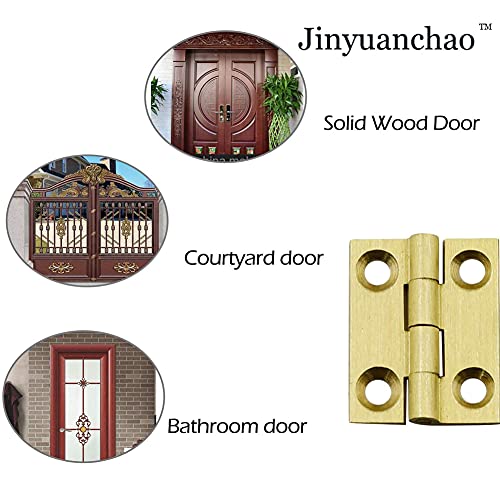 Mini Solid Brass Hinges Cabinet Drawer Butt Hinges for Jewelry Chest Wood Box,1/1.5/2.5Inch,Butt Hinges,8PCS (1.5Inch) - size: 1.5Inch