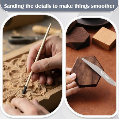 Maxdot 120 Pcs Sanding Sticks, Polishing and Twigs Set, Double Angle Shape - style: Double Angle Shape