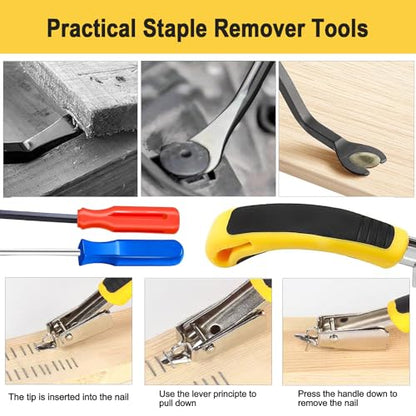 3Pcs Staple Remover Heavy Duty Upholstery Staple Puller Tool