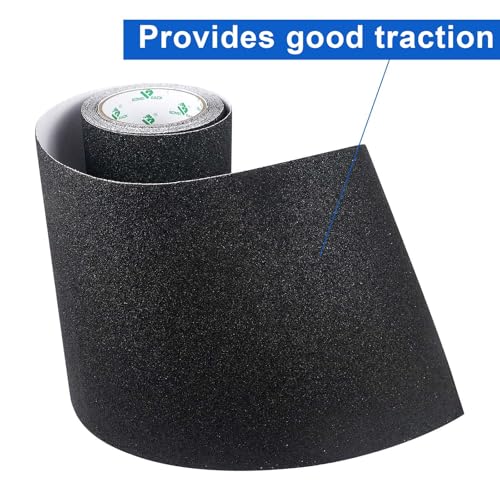 BOMEI PACK Grip Tape 15.7Inch x 16.5Ft - Black Heavy Duty Anti Slip Tape for Stairs Outdoor/Indoor Waterproof Safety Non Skid Roll for Stair Steps Traction Tread Grips Adhesive Non Slip Strips - size: 400mm