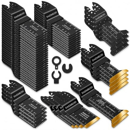 55PCS Oscillating Saw Blades, Multitool Blades for Metal Wood