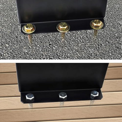 2 Pcs 6x6 Deck Post Base Bracket,Inner Size 5.6"x5.6" Post Base Bracke - color: 6x6(2 PACK)