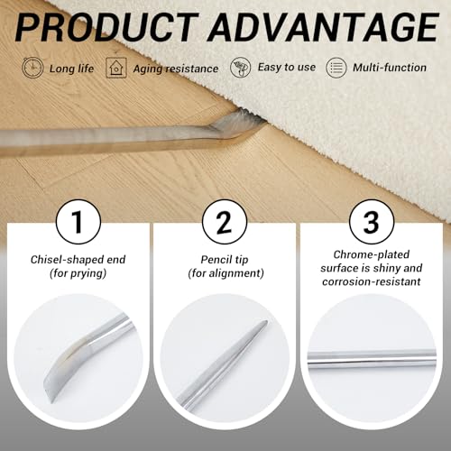 MorningRo 2 Pack 30 Inch Alignment Pry Bar Heavy Duty Sleever Bar Spud Tool - color: Silver, size: 30 Inch