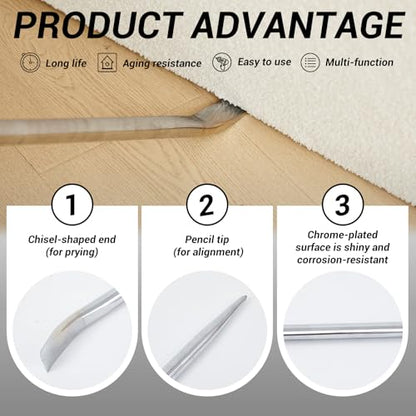 MorningRo 2 Pack 30 Inch Alignment Pry Bar Heavy Duty Sleever Bar Spud Tool - color: Silver, size: 30 Inch