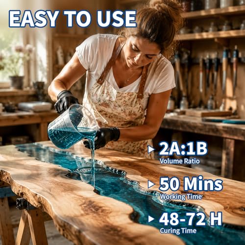 Deep Pour Epoxy Resin, 96 Gallon 2:1 Casting Kit, 2-4 Inch Pour - size: 96OZ
