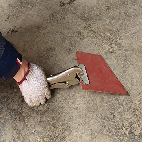 10-inch Locking Sheet Metal Clamp, Heavy Duty Sheet Metal Grip Tool, Heat-Treated Nickle Plated Welding Plier