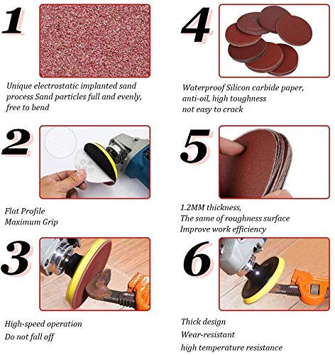 4" Hook & Loop Sanding Discs Pack of 100