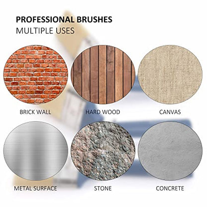 Genixart Extendable Paint Brushes, Wood Stain Brush Set for Fence, 3 Pack