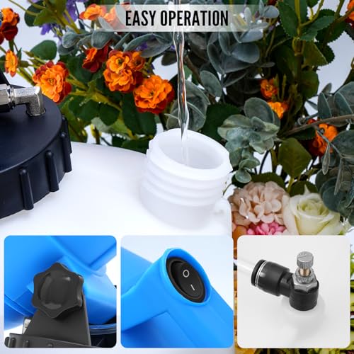 4.5L(1.2 Gallon) Tank, Portable Electric ULV Cold Fogger 1200W Adjustable Flow Fine Mist Sprayer with Long 17ft Power Cord for Home, Garden, Cleaning