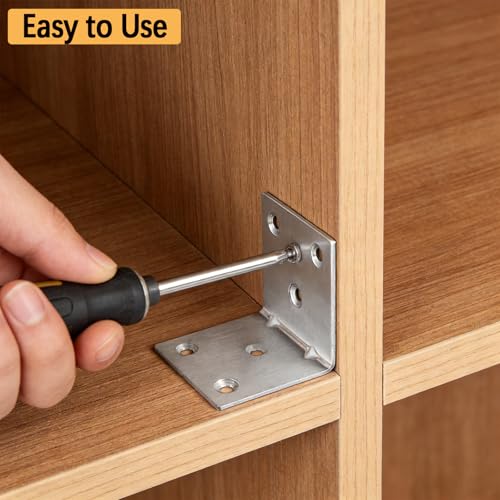 20 Pcs Metal L Brackets 1.5"x1.5"x1.5" Heavy Duty Corner Brace for Wood, 1.5 Inch 40 MM Wide Metal Right Angle Bracket L Shape 90 Degree Corner Brackets Furniture Wooden Frame Bed Bookshelf - size: 1.5 Inch