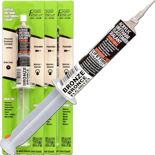 30mL Pre-Filled Precision Caulk Applicator Bronze 3-Pack - color: Dark Brown / Bronze