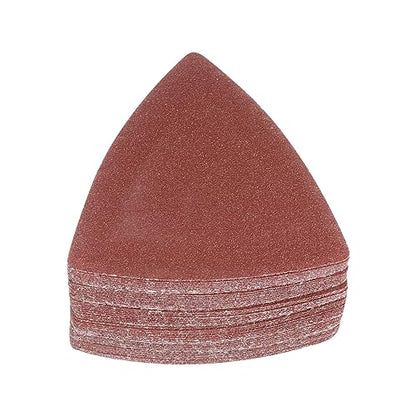 HARFINGTON 60pcs Triangular Hook & Loop Sandpapers 120 Grits 3-1/8" Aluminum Oxide Sanding Pads Random Orbital Mouse Detail Sander Papers Oscillating Multi Tool Sheets - size: 120 Grits