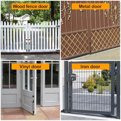 24" Cane Bolt Drop Rod for Gate, Heavy Duty Gate Latch 2 Pack - color: 24"-Black, size: 2 Pack