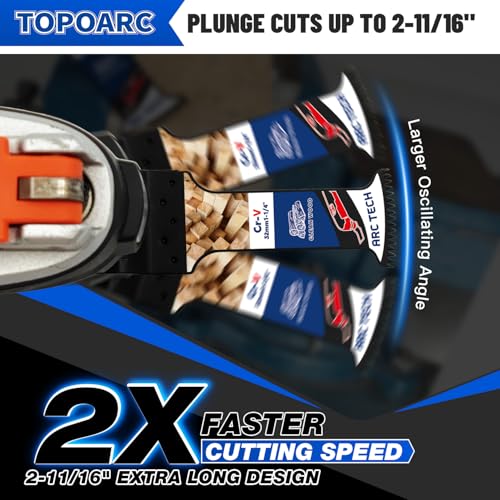 TOPOPARC 10PCS Oscillating Saw Blades Japanese Teeth Fit Dewalt Milwaukee