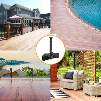 1250 PCS Hidden Deck Fasteners for Composite Decking Board,Composite Deck Clips & Plastic Hidden Fastners with Metal Screws,Universal Nylon Clips for Composite Decking