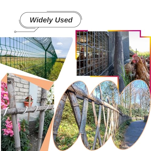 150 Pack - 2 3/8" Chain Link Fence Ties 9 Gauge Galvanized Steel Twist for Securing Fences on Farms/Ranches/Gardens