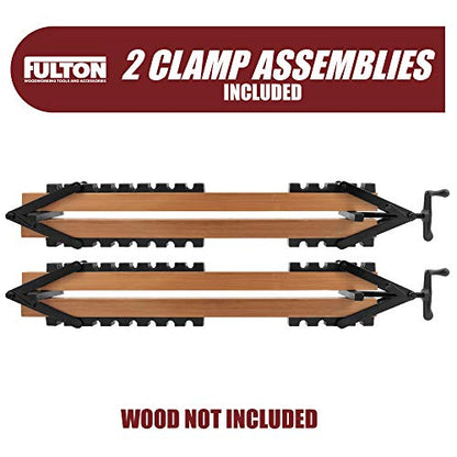 Peachtree Woodworking Supply 2 Pack of 4 Way Pressure Clamps - Clamping Panels From All Four Directions. For Woodworkers, Cabinet and Furniture Makers